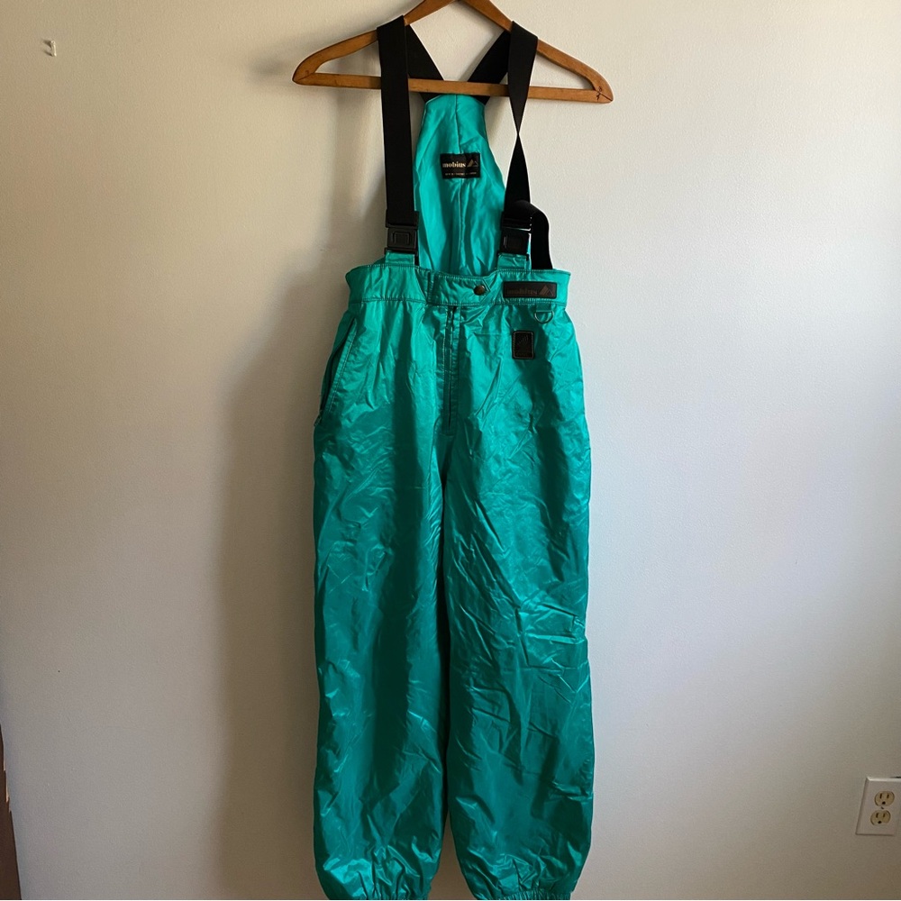 Vintage florescent teal overalls